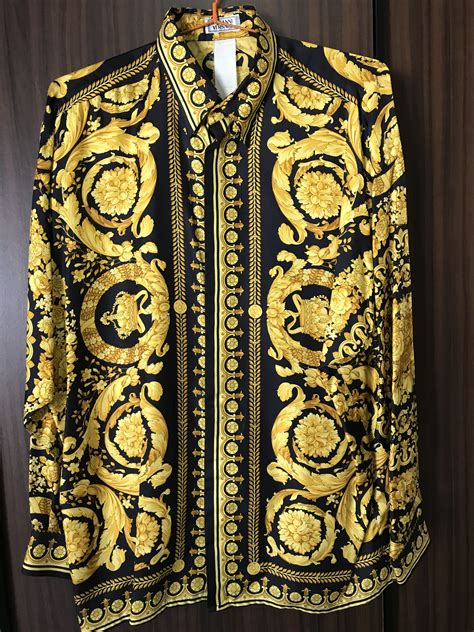 silk shirt and its versace|Versace silk shirt vintage.